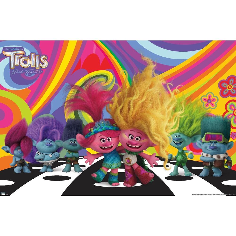 Trends Trolls: Band Together-Universe Wall Poster, 34L x 22.4W, Unframed Version